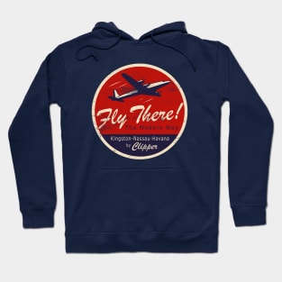 Vintage Air Travel - Fly There! The Modern Way (distressed) Hoodie